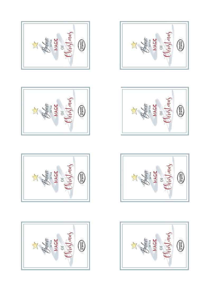 Free Polar Express Christmas Bell Tags Printable - International throughout Free Printable Polar Express Bell Tags