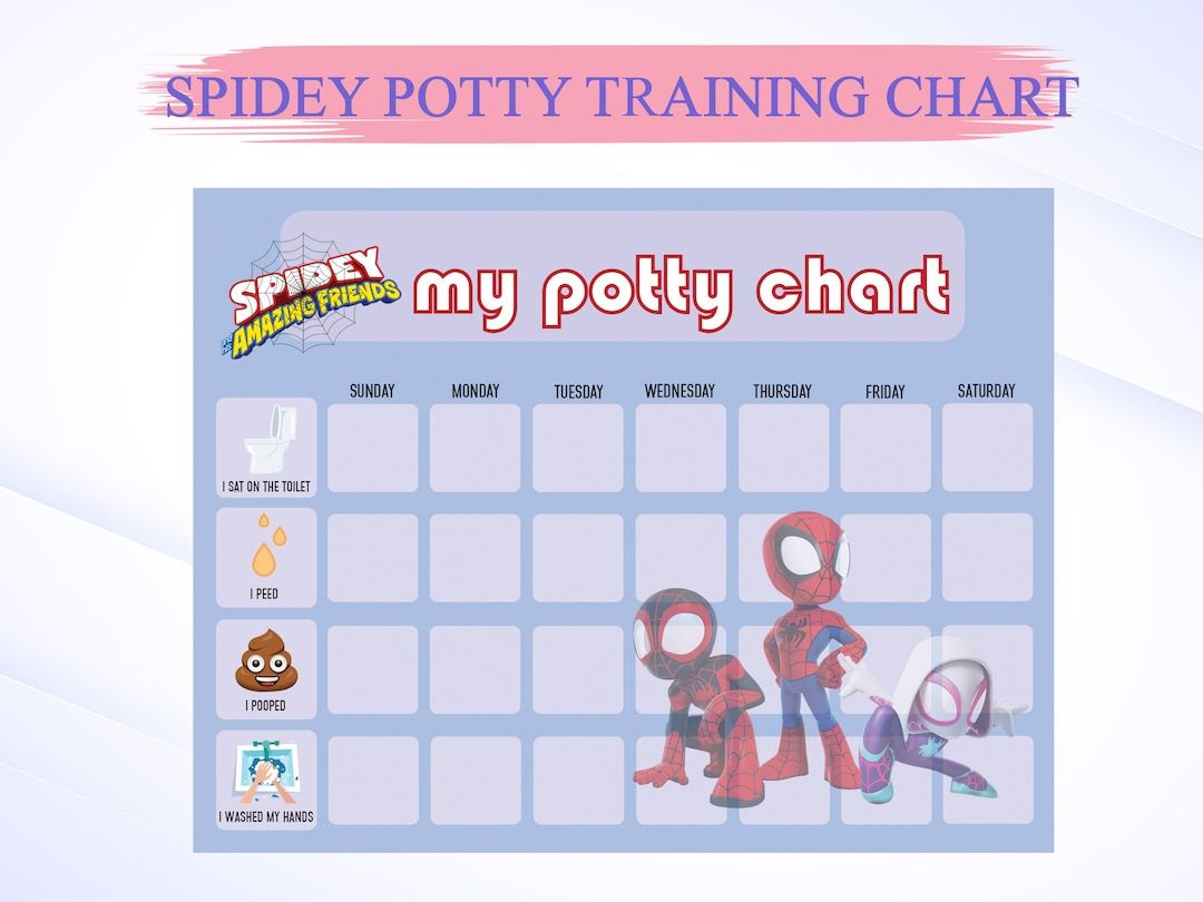 Free Potty Training Chart | Customize Online &amp;amp; Print At Home for Free Printable Spiderman Potty Chart