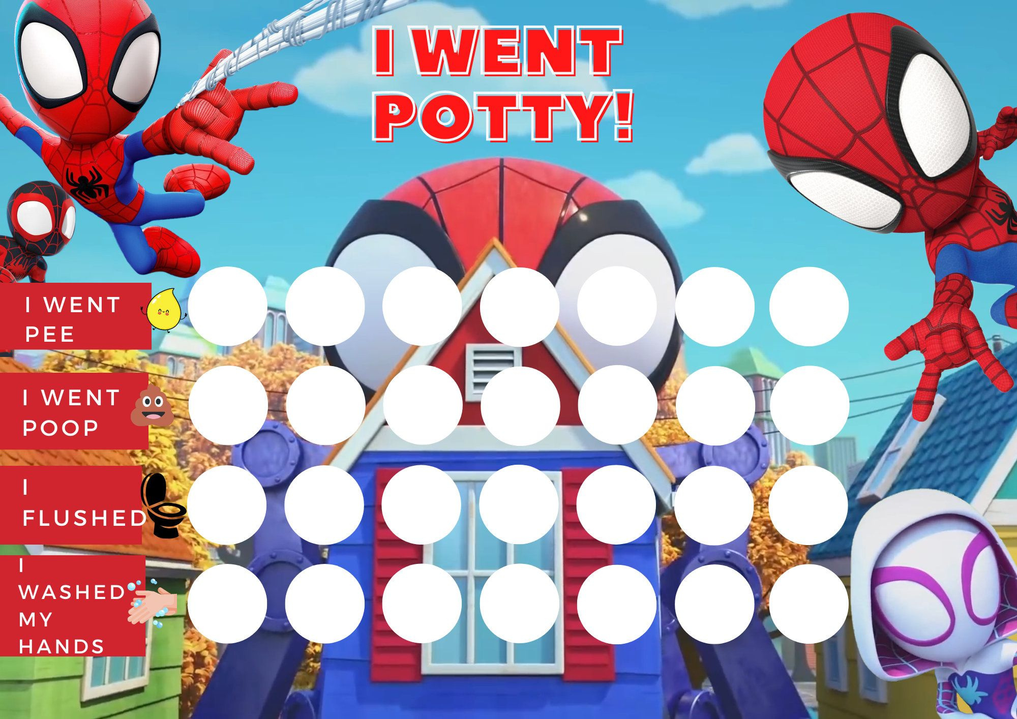 Free Potty Training Chart | Customize Online &amp;amp; Print At Home in Spiderman Reward Chart Printable Free