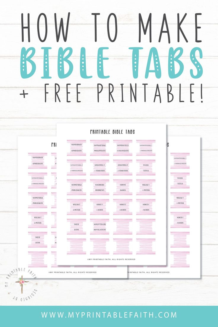 Free Printable Bible Tabs (With Instructions) - My Printable Faith with Printable Bible Tab Template