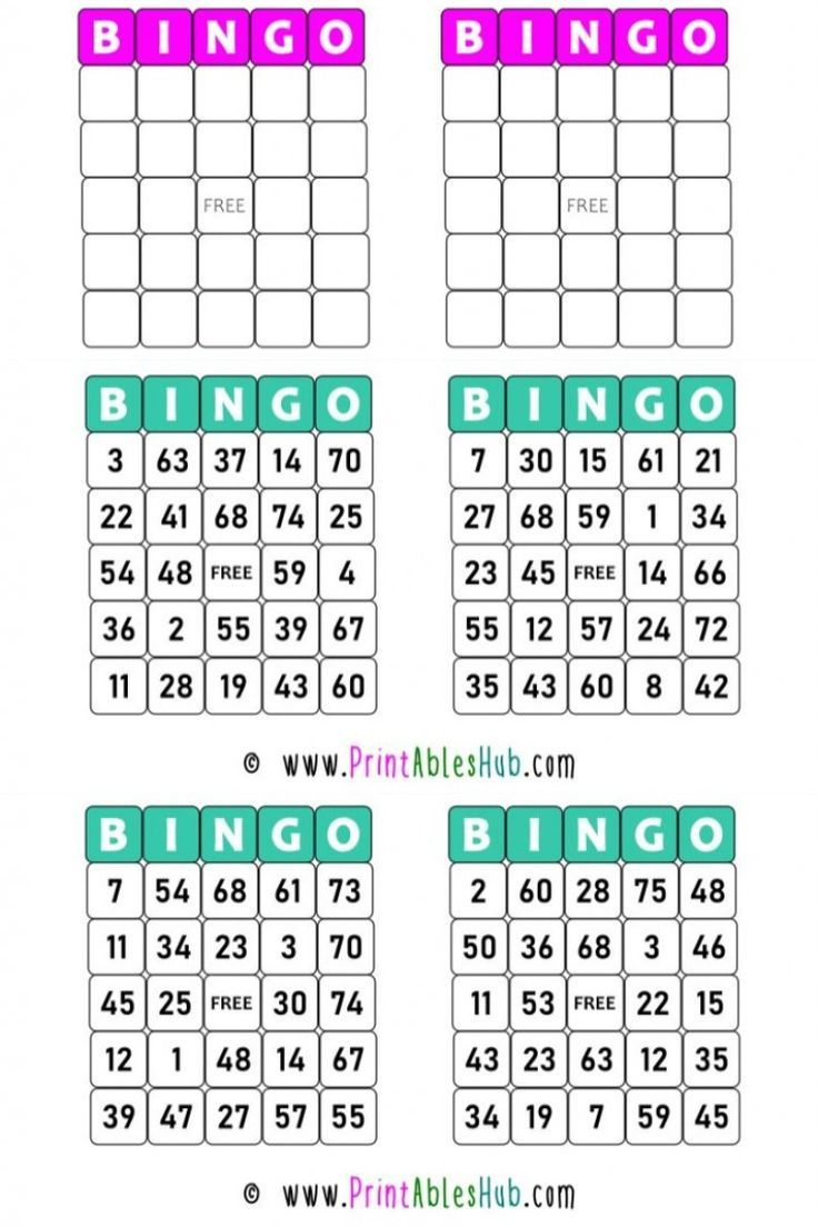 Free Printable Bingo Cards 1-75 [Pdf Included] With Blank Template for Printable Bingo Cards 1-75 Free