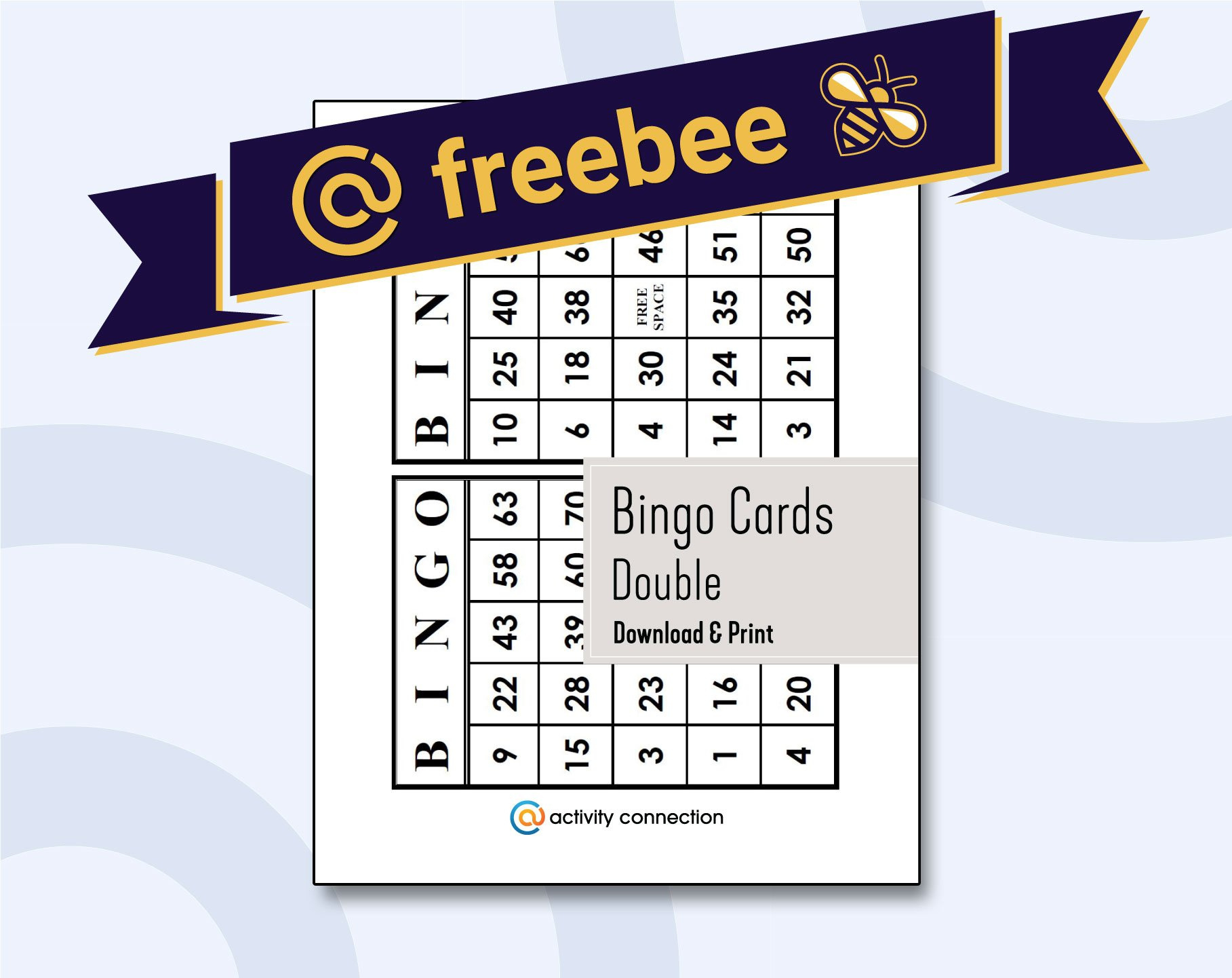 Free Printable Bingo Cards—Double Card Design inside Bingo Cards Free Download