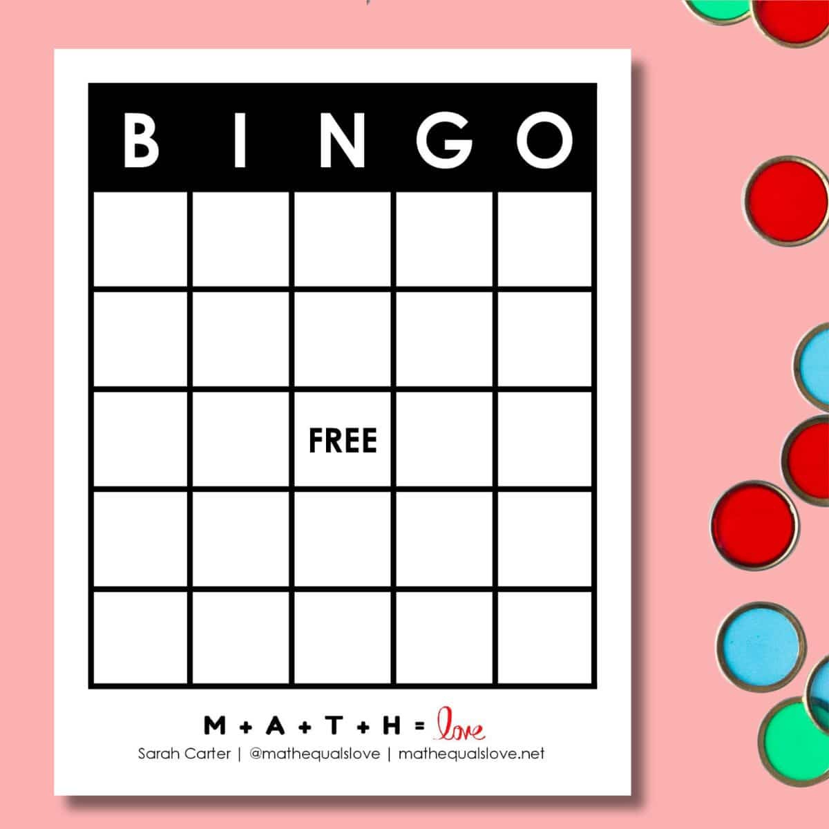 Free Printable Blank Bingo Card Template (Pdf) for Dry Erase Bingo Cards