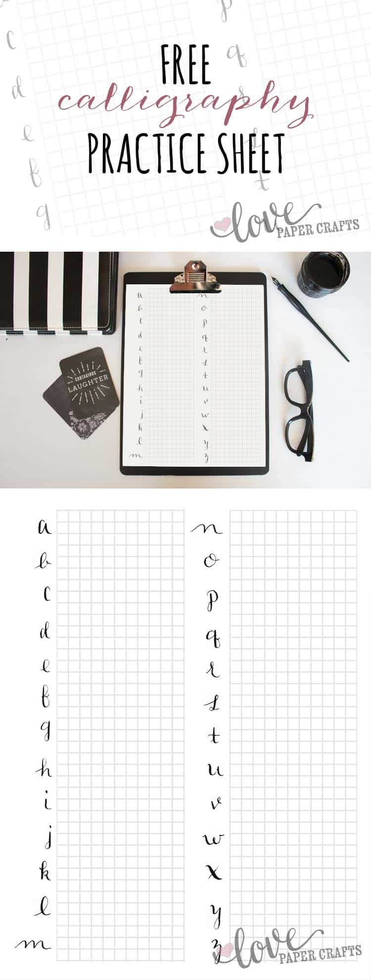 Free Printable Calligraphy Alphabet Practice Sheets throughout Modern Calligraphy Practice Sheets Printable Free