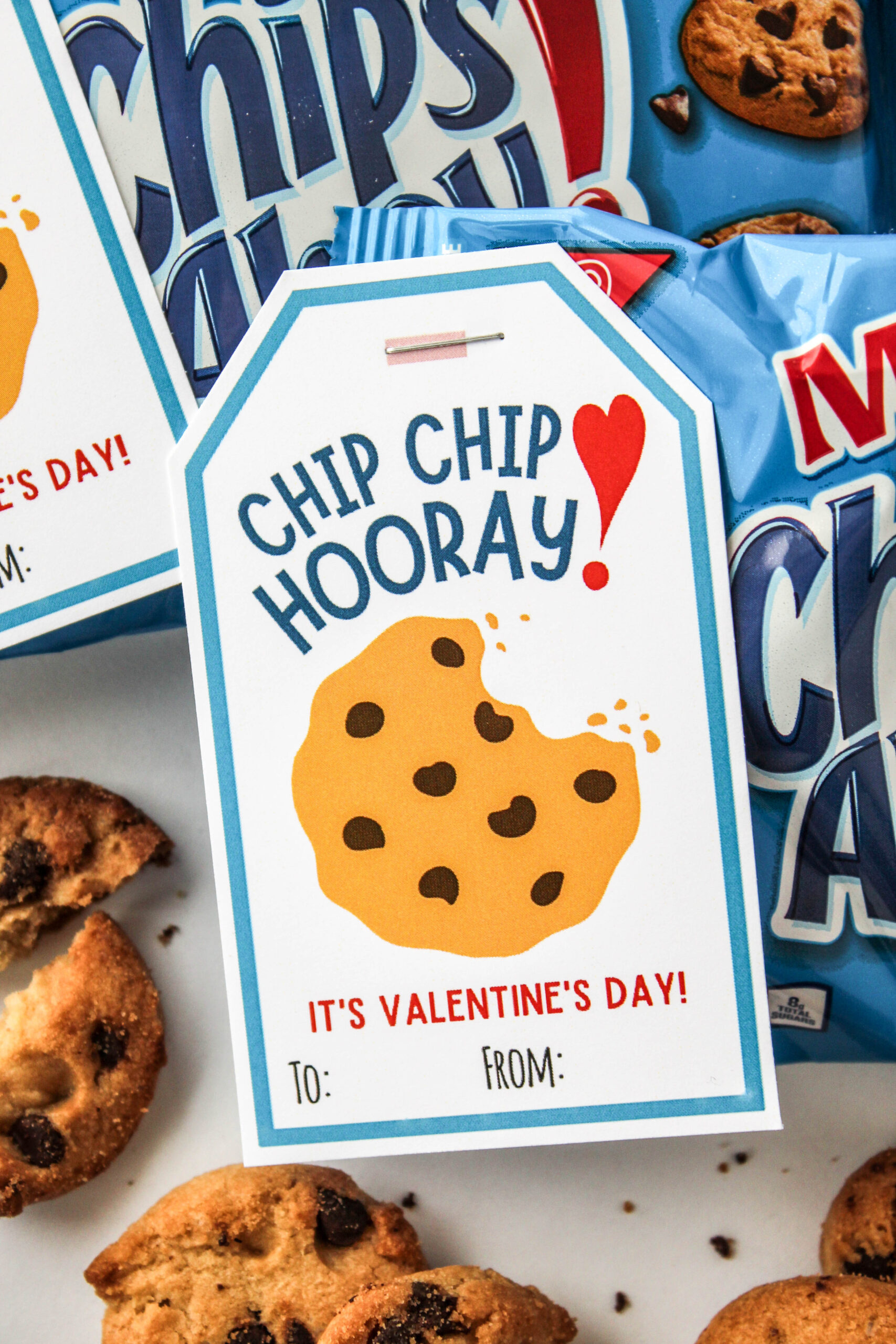 Free Printable Chip Chip Hooray Valentine Tags | Baking You Happier intended for Chip Chip Hooray Valentine Free Printable