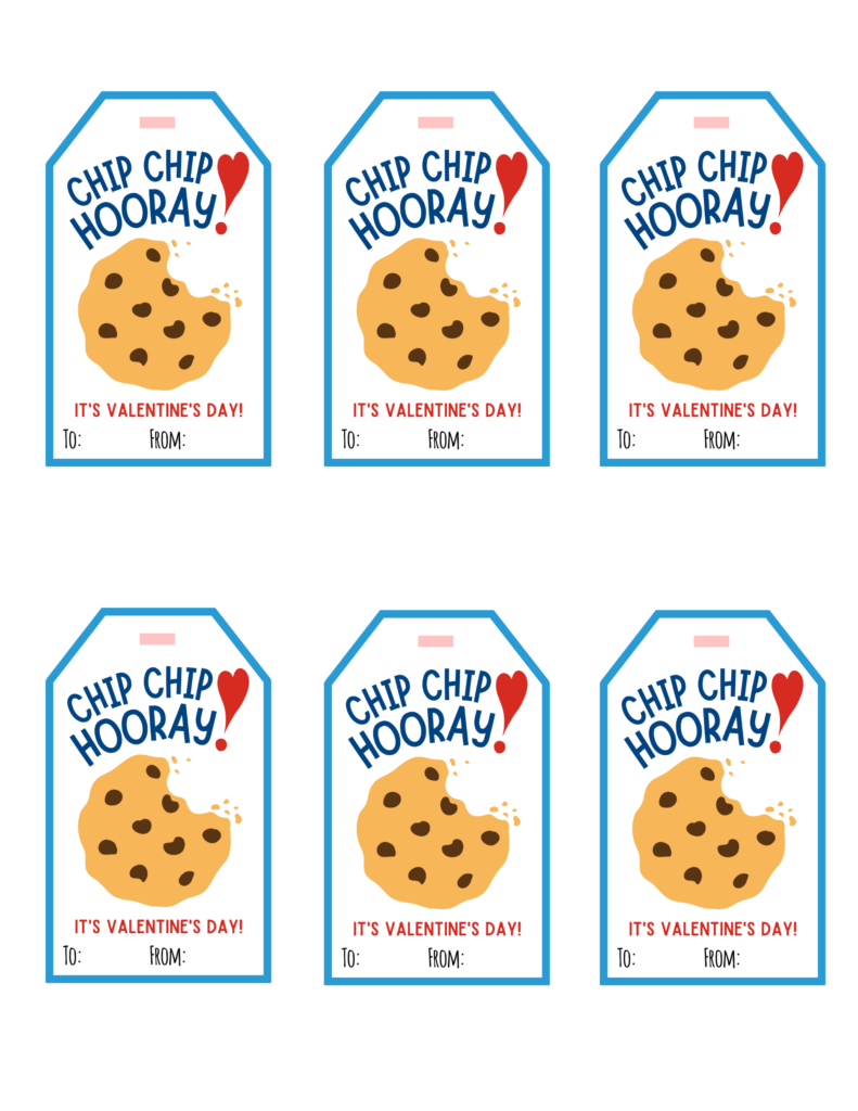 Free Printable Chip Chip Hooray Valentine Tags | Baking You Happier pertaining to Chip Chip Hooray Valentine Free Printable