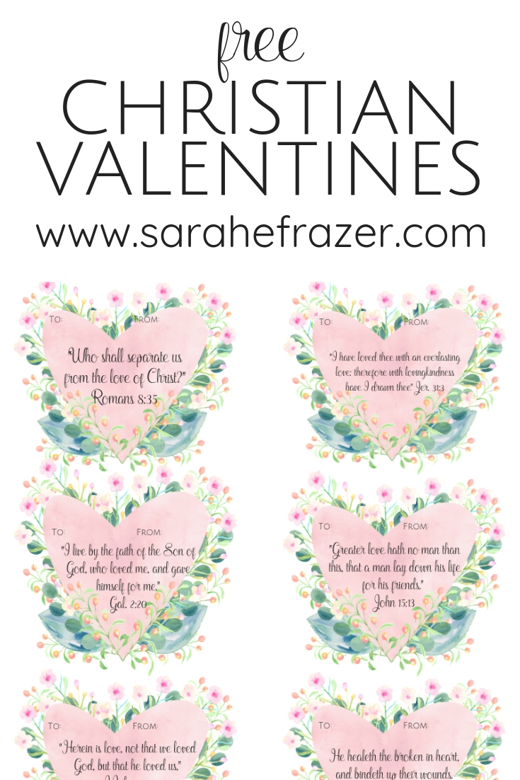 Free Printable Christian Valentines - Sarah E. Frazer throughout For God So Loved the World Valentine Free Printable