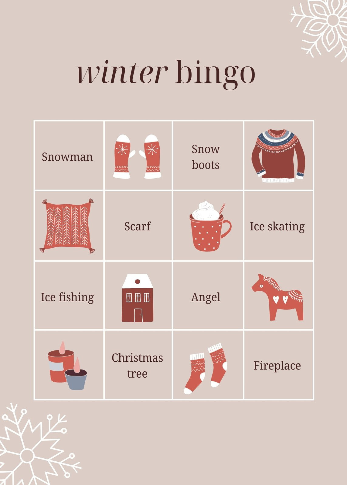 Free Printable Christmas Bingo Card Templates | Canva with regard to Printable Xmas Bingo Cards