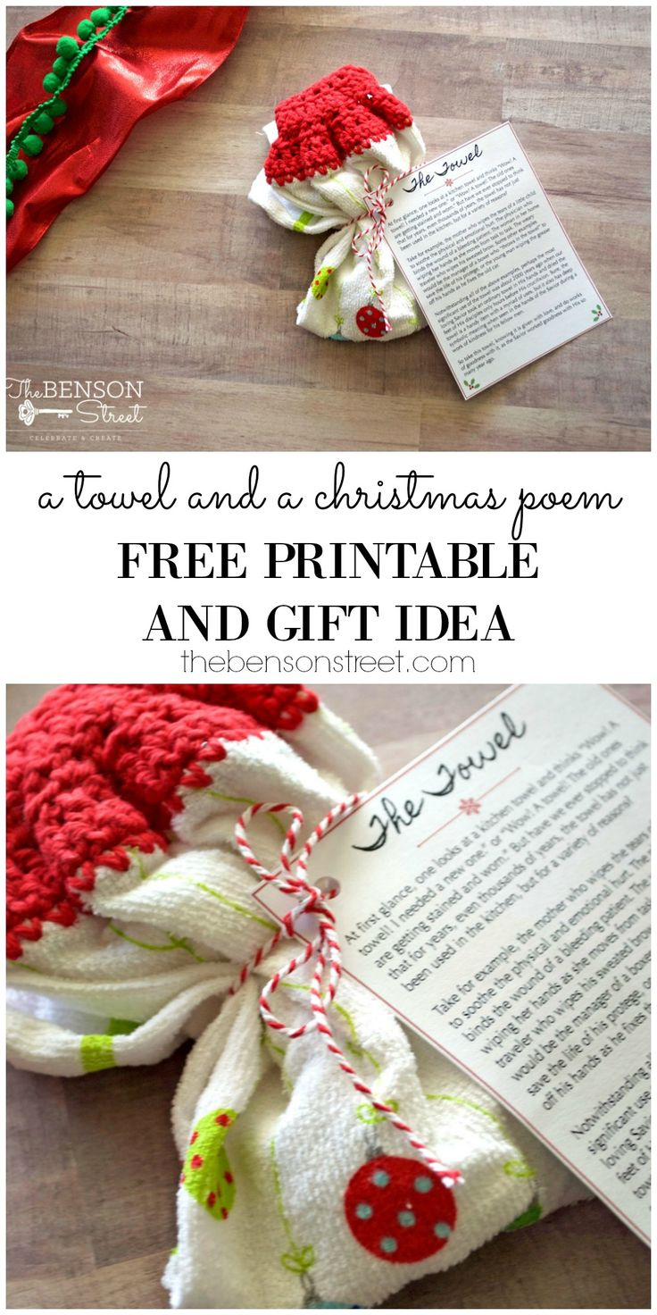 Free Printable Christmas Towel Story + Gift Idea with regard to Christmas Towel Poem Free Printable