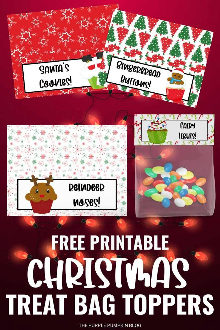 Free Printable Christmas Treat Bag Toppers with regard to Free Printable Christmas Bag Toppers