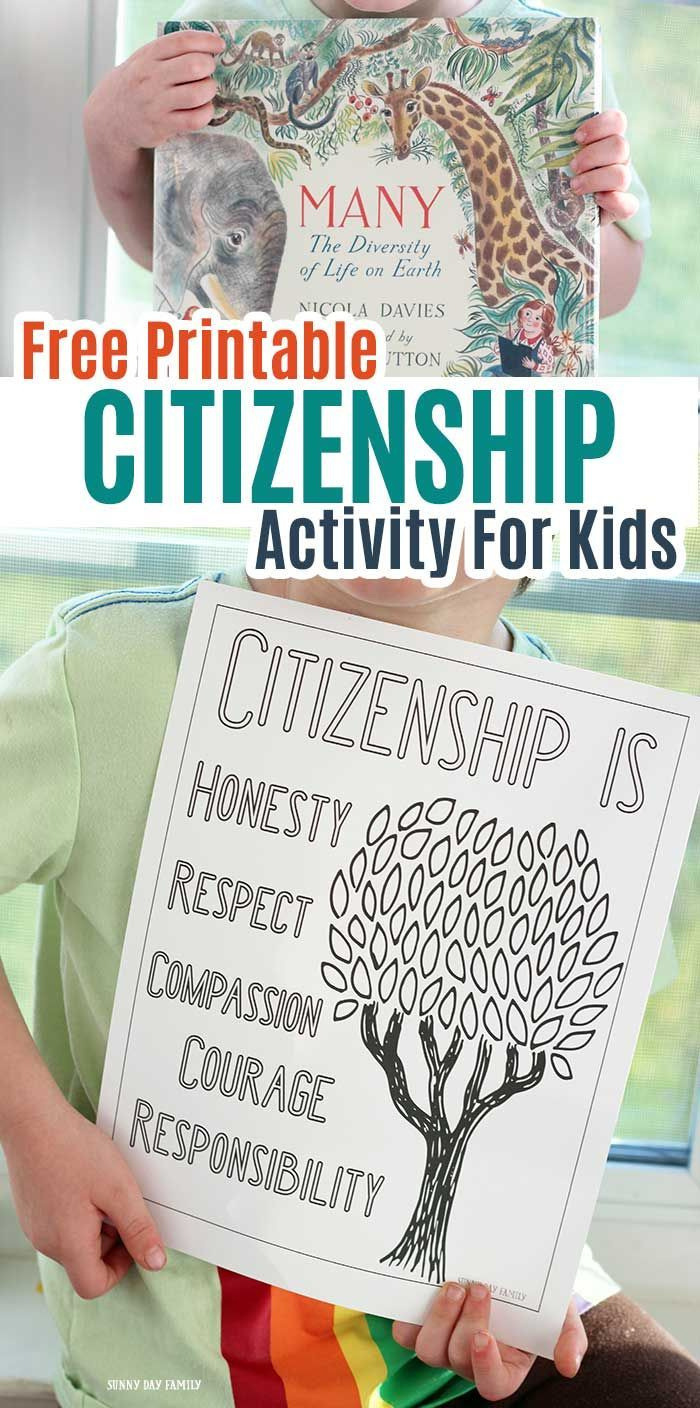 Free Printable Citizenship Activities For Kids &amp;amp; Families inside Free Citizenship Worksheets Printables