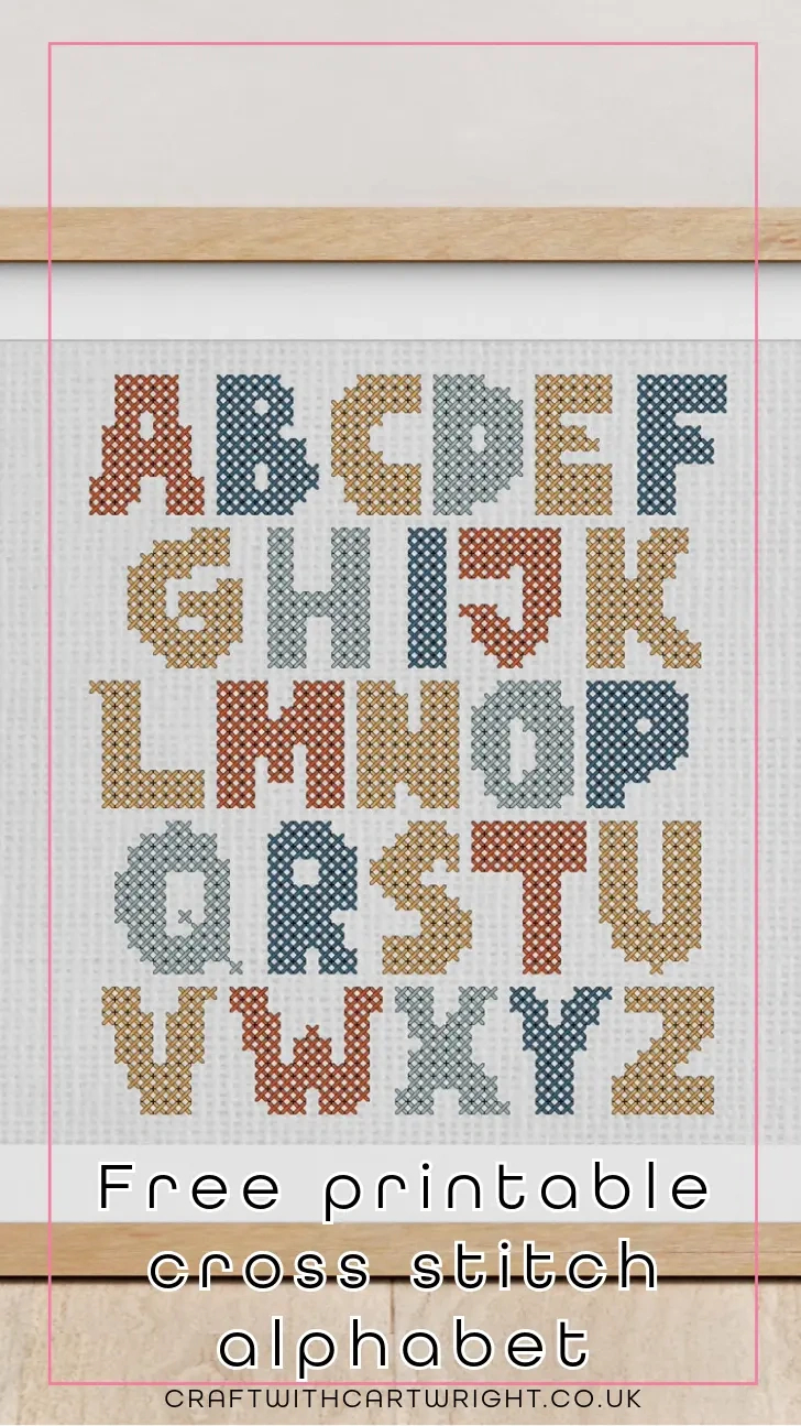 Free Printable Cross Stitch Alphabet - Craft With Cartwright inside Cross Stitch Alphabet Patterns Free Printable