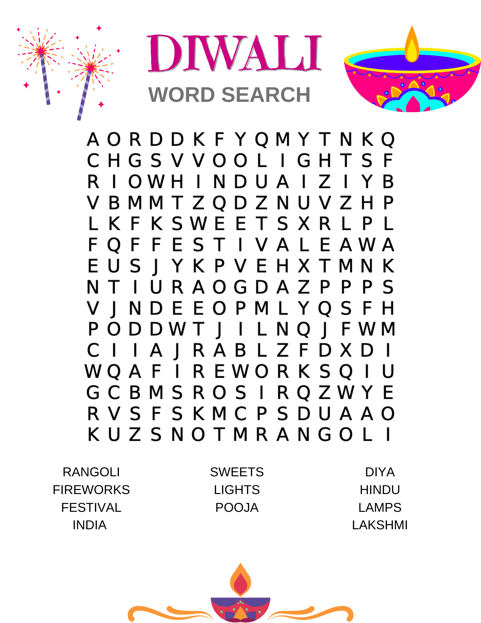 Free Printable Diwali Word Search - Classy Mommy throughout Diwali Word Search Free Printable