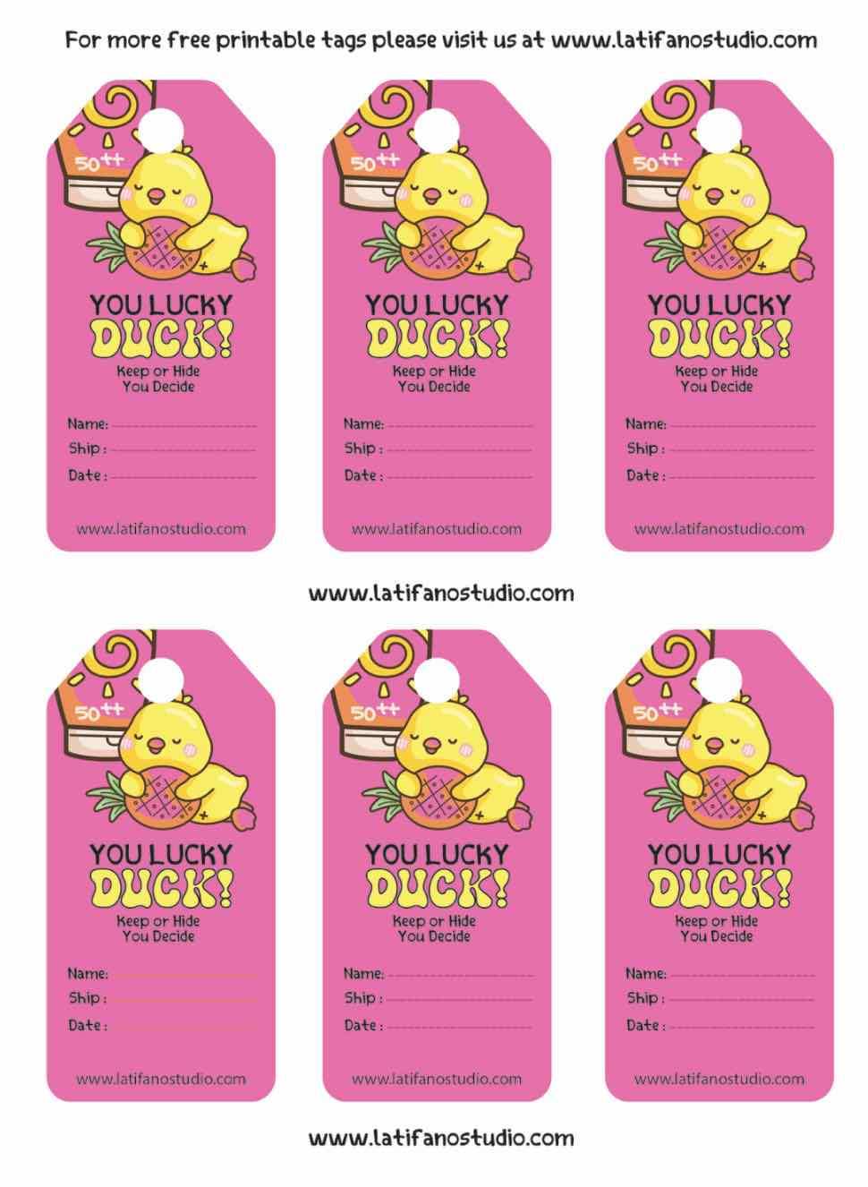 Free Printable Duck Tags Pdf Pdf Template Free regarding Carnival Cruise Duck Tags Free Printable