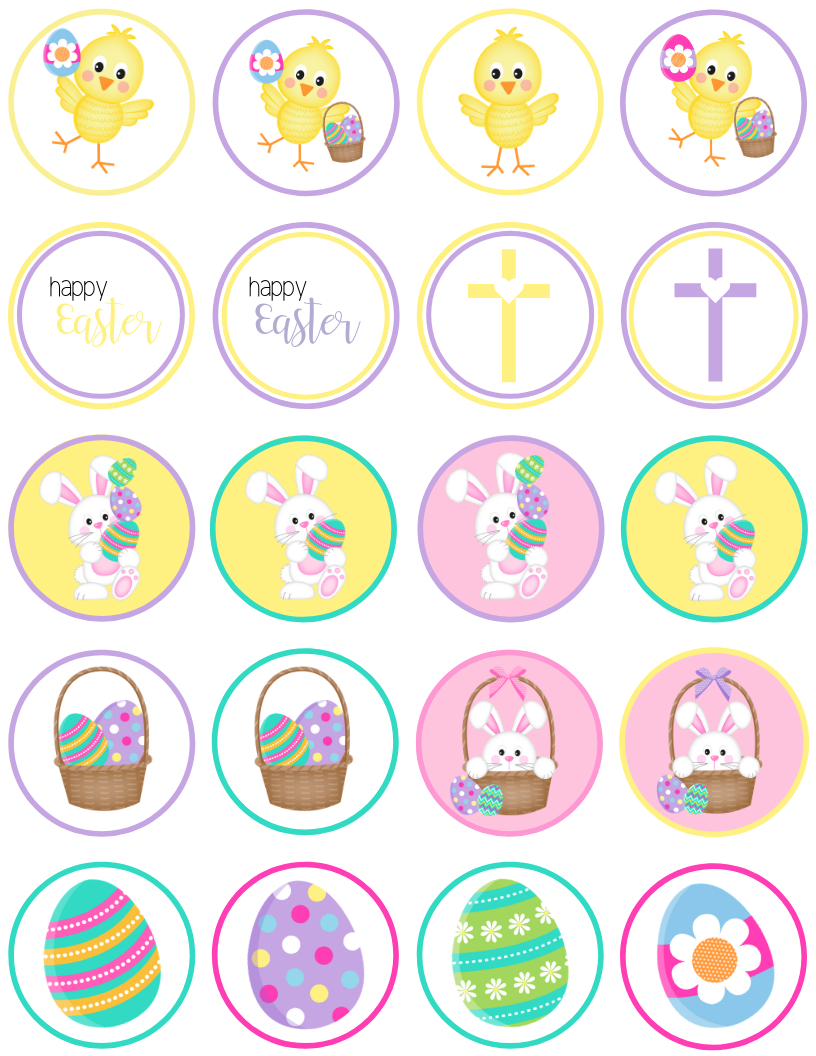 Free Printable Easter And Spring Cupcake Toppers - Simply Love regarding Free Printable Easter Cupcake Toppers