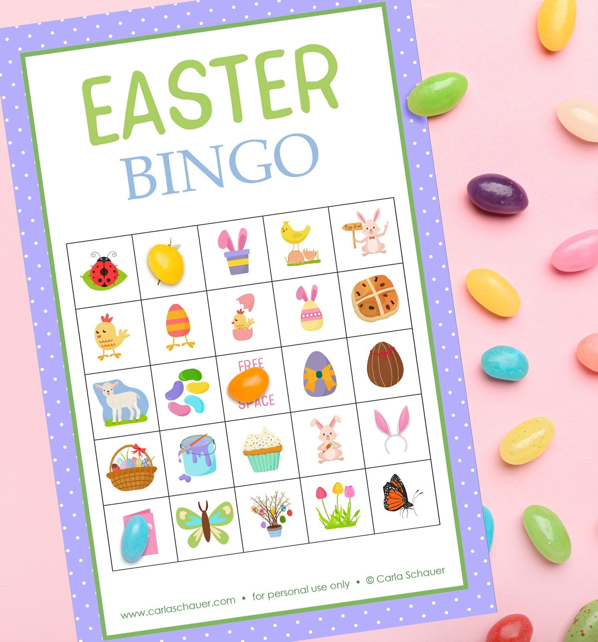 Free Printable Easter Bingo Cards (For All Ages!) - Carla Schauer for Free Easter Bingo Cards