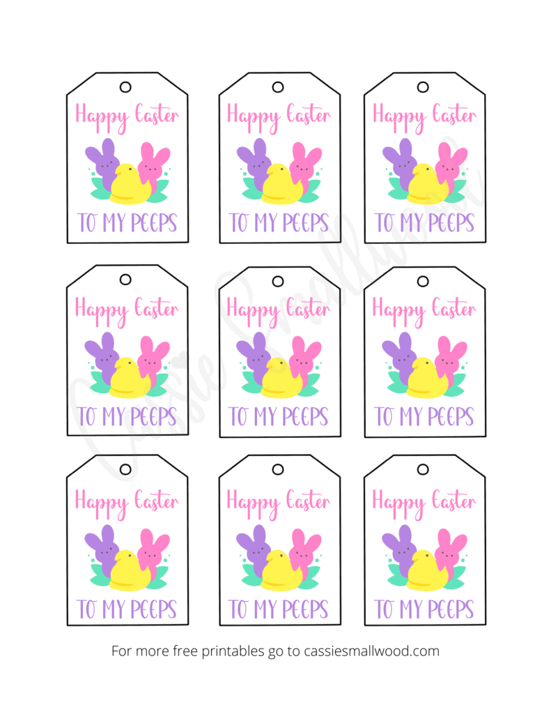 Free Printable Easter Tags {20 Unique Designs} - Cassie Smallwood inside Print Free Easter Gift Tags Free Printable