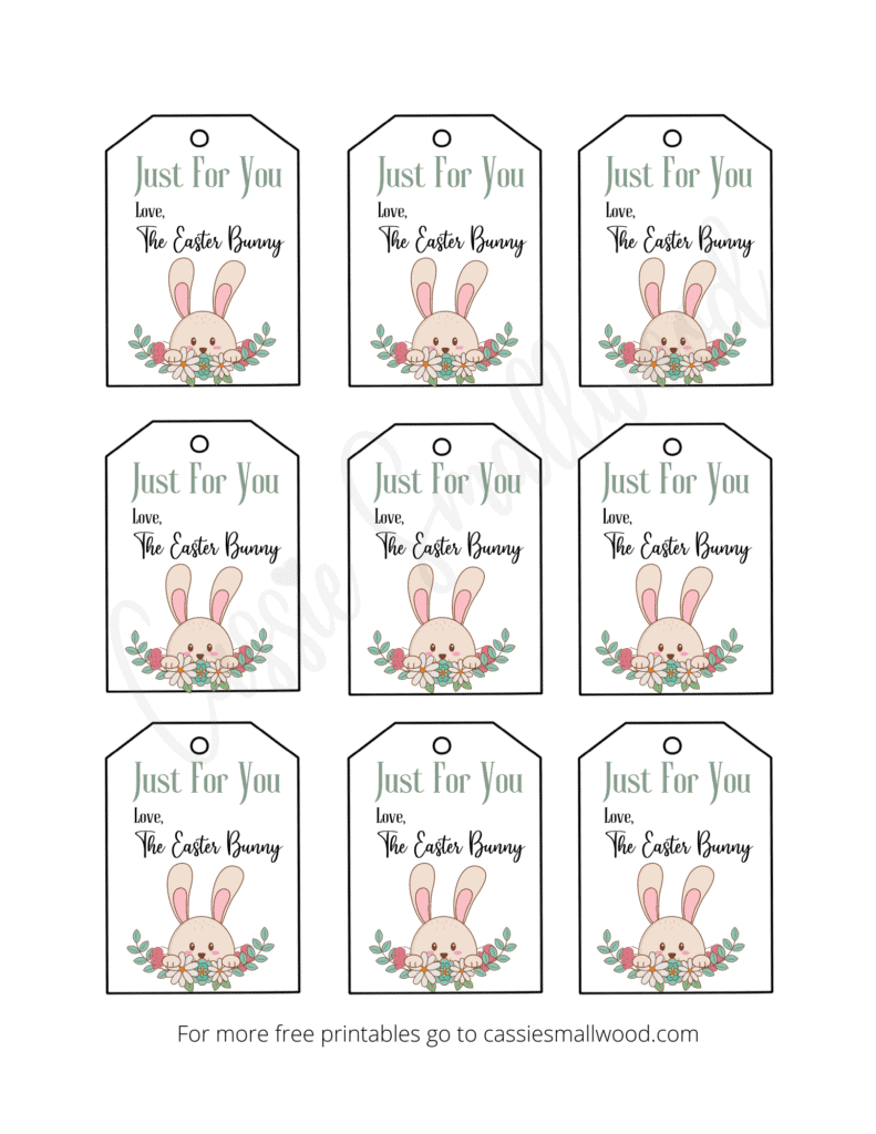 Free Printable Easter Tags {20 Unique Designs} - Cassie Smallwood regarding Free Easter Tags Printable
