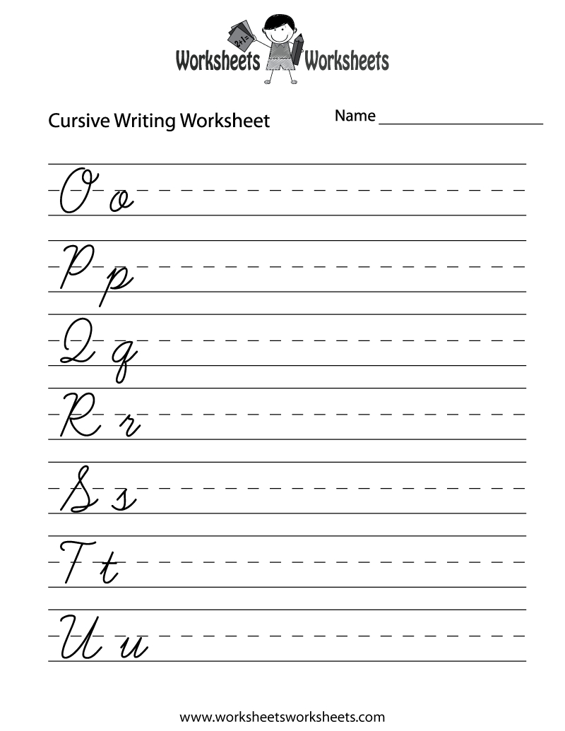 Free Printable Easy Cursive Writing Worksheet regarding Cursive Writing Worksheets Free Printable