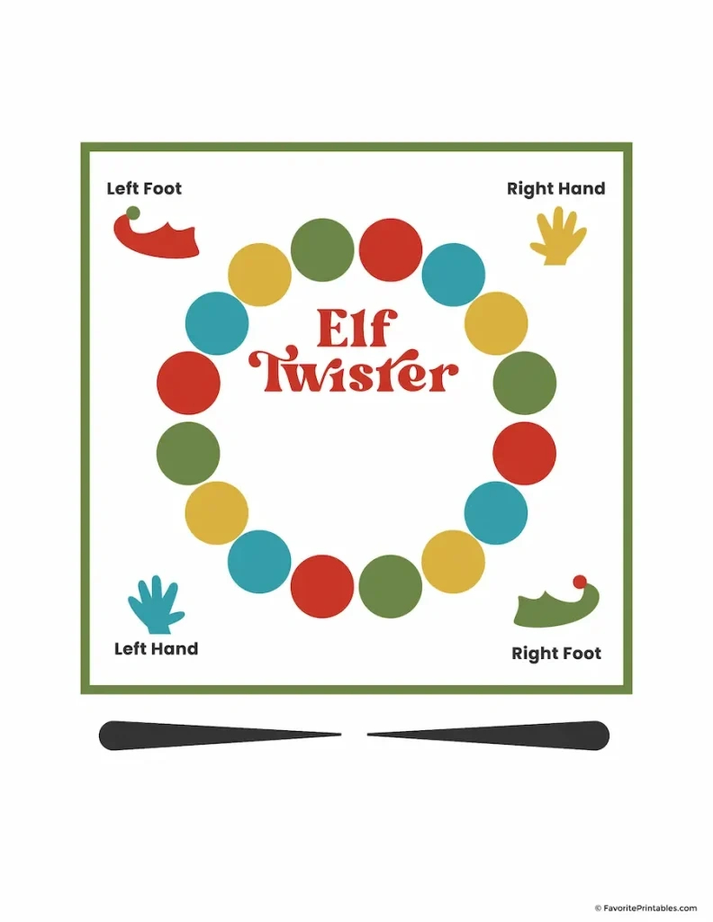 Free Printable Elf On The Shelf Twister Game - Favorite Printables pertaining to Elf Twister Free Printable