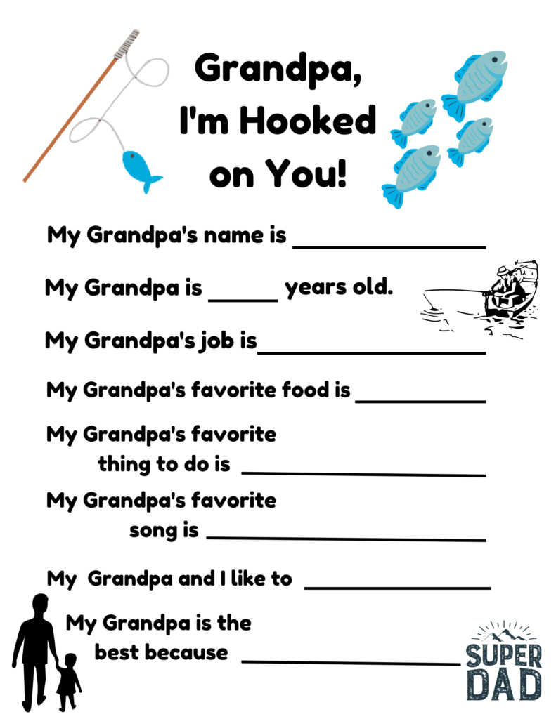 Free Printable Father&amp;#039;S Day Questionnaire for Free Printable Grandpa Questionnaire