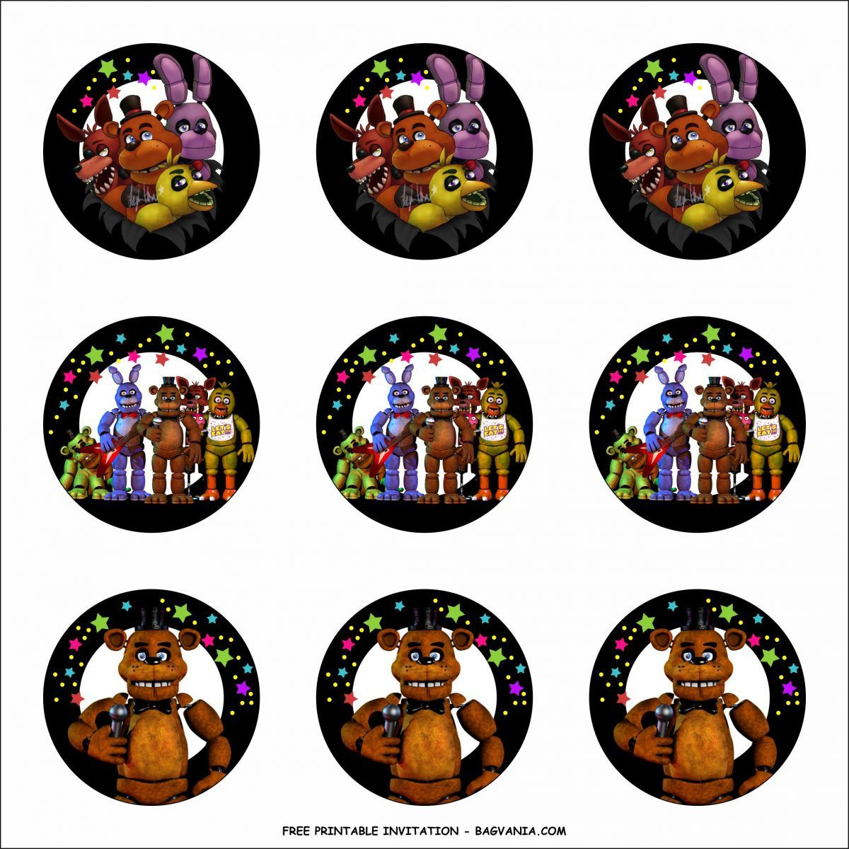 Free Printable) – Five Night At Freddy&amp;#039;S Party Kits Template for Printable Five Nights At Freddy&amp;#039;S Party Ideas