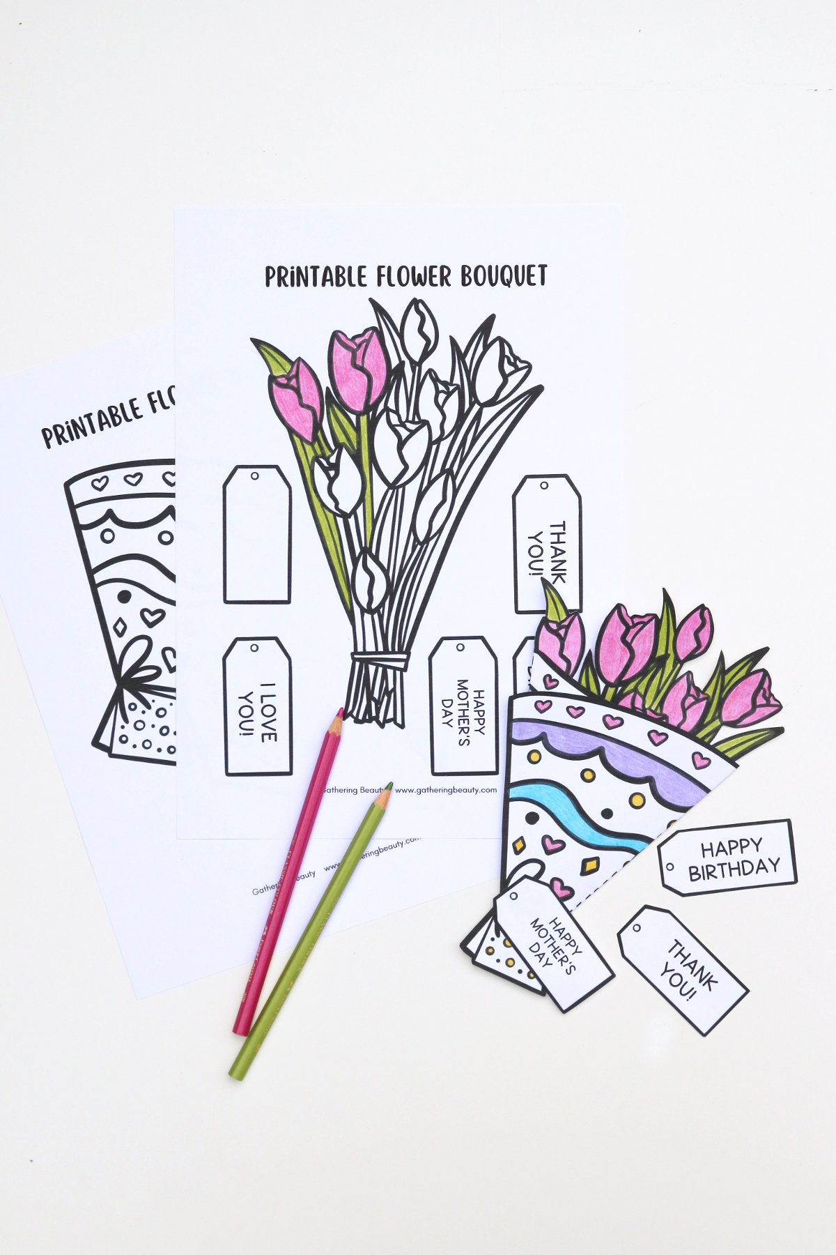 Free Printable Flower Bouquet — Gathering Beauty with regard to Printable Bouquet of Flowers