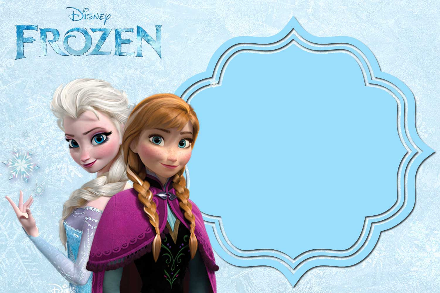 Free Printable Frozen Anna And Elsa Invitation Templates in Free Frozen Birthday Invitation Printables