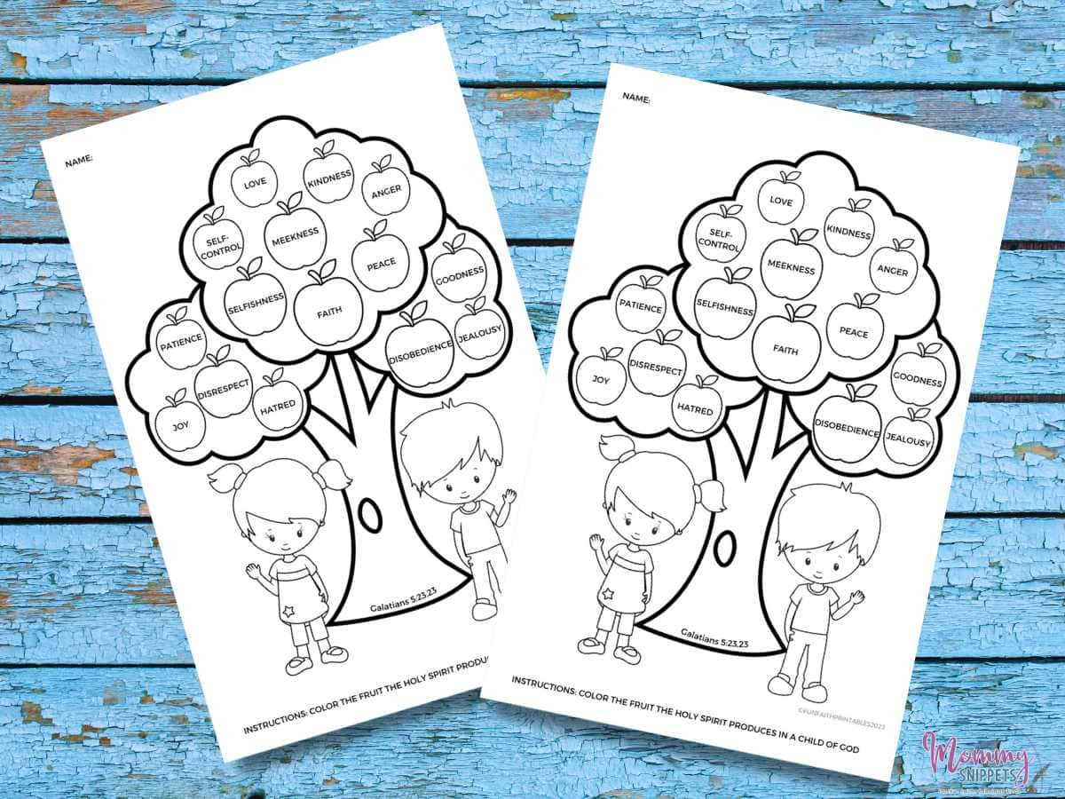 Free Printable Fruit Of The Spirit Activity Sheet For Kids - throughout Free Printable Fruit of the Spirit Crafts