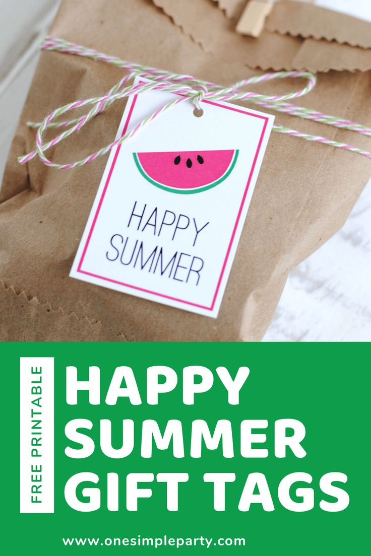 Free Printable Happy Summer Tags - in Free Printable Summer Gift Tags