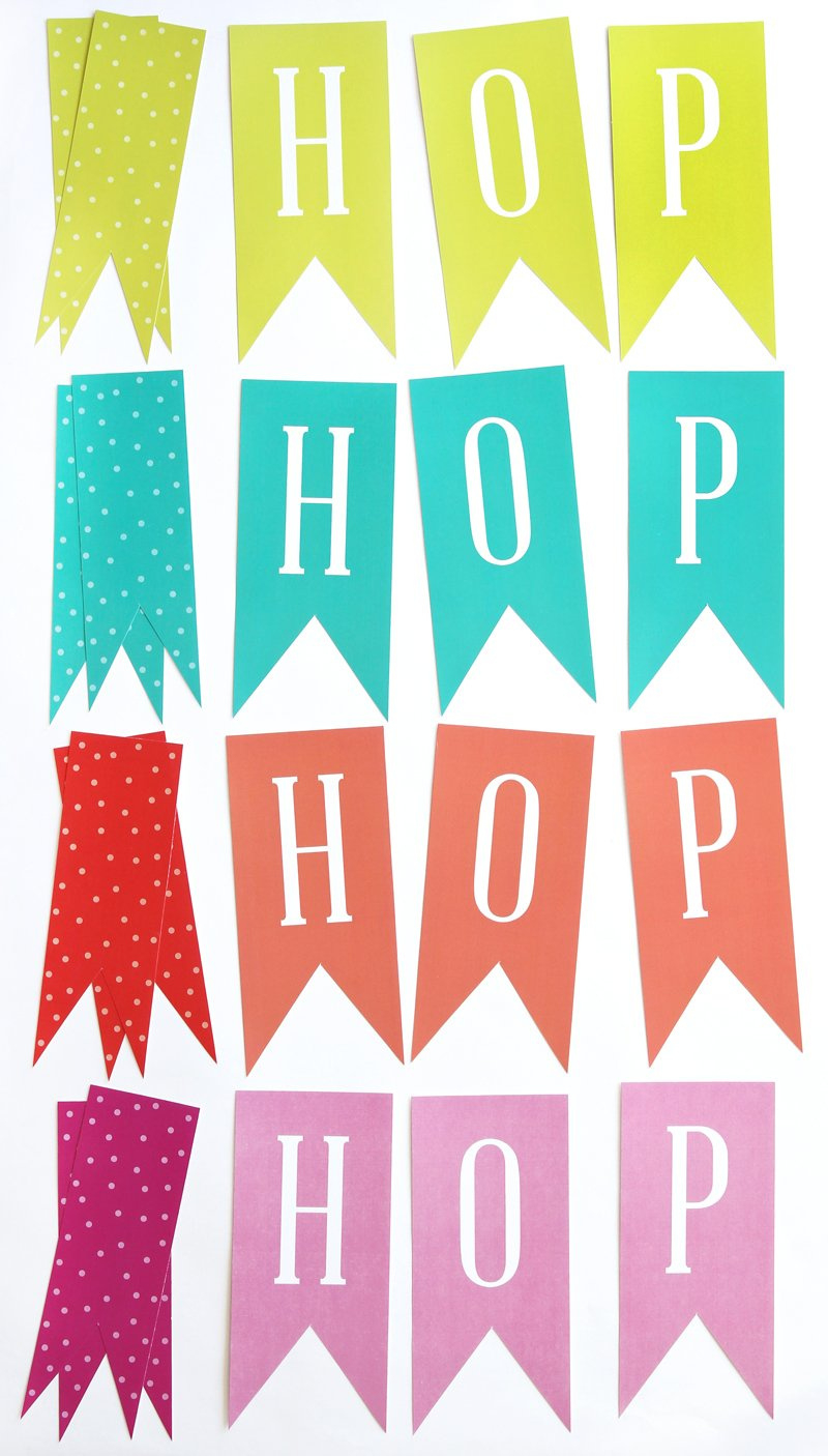 Free Printable Hop, Hop Easter Decor - Paging Supermom inside Free Easter Printable Decor