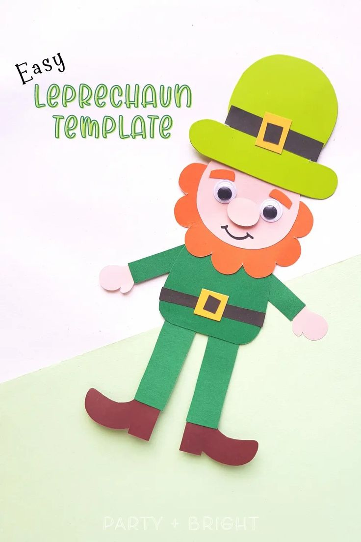 Free Printable Leprechaun Template + Easy St. Patrick&amp;#039;S Day Paper for Leprechaun Cut Out Printable