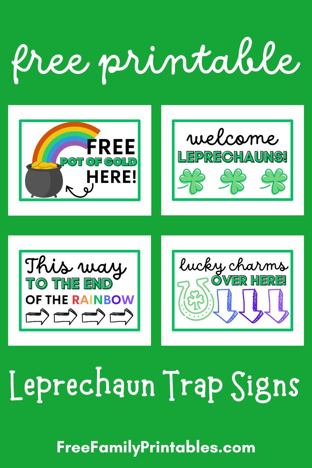 Free Printable Leprechaun Trap Signs - Making Frugal Fun inside Leprechaun Trap Printable Free