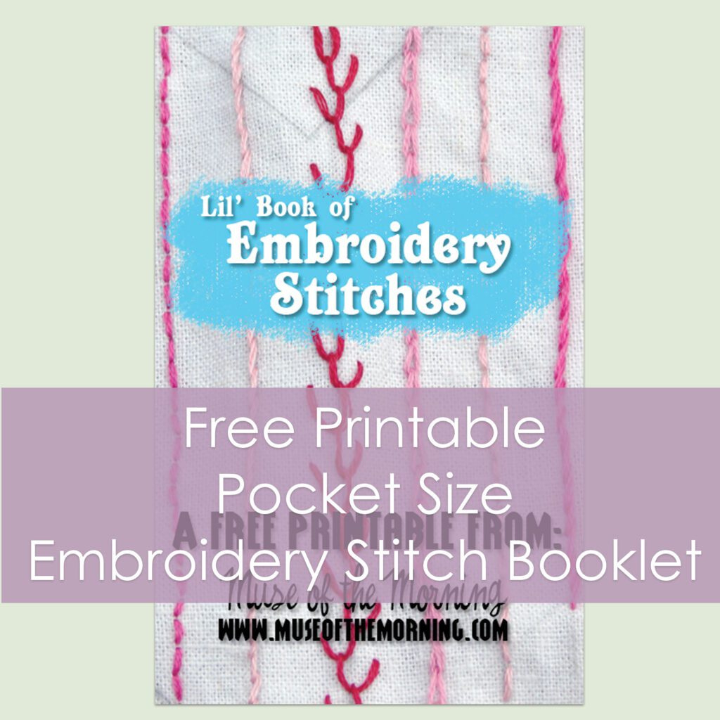 Free Printable: Lil&amp;#039; Book Of Hand Embroidery Stitches – Pocket with regard to Printable Embroidery Stitch Guide