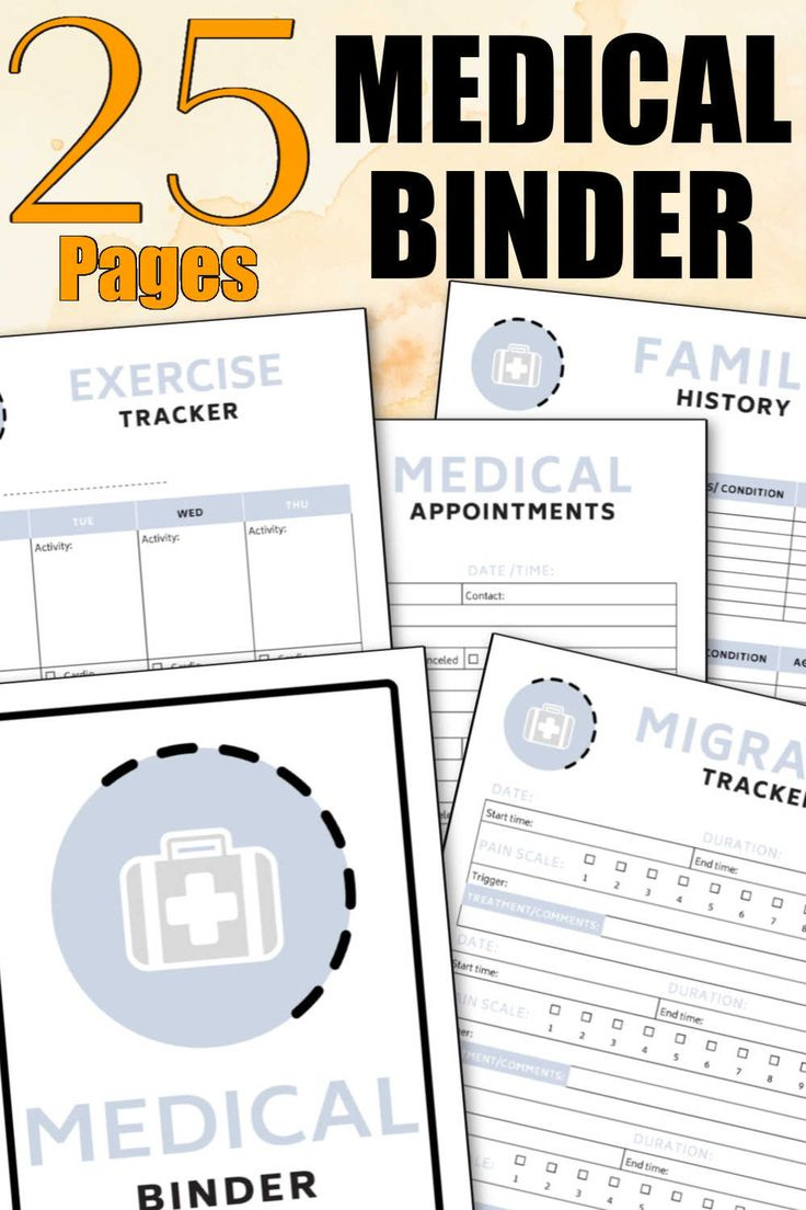 Free Printable Medical Binder And Worksheets Sample Pages regarding Downloadable Free Printable Medical Binder Forms