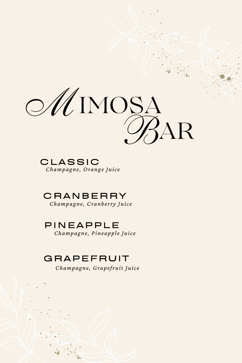 Free Printable Mimosa Bar Sign Template: Perfect For Your Next with Printable Mimosa Bar Sign