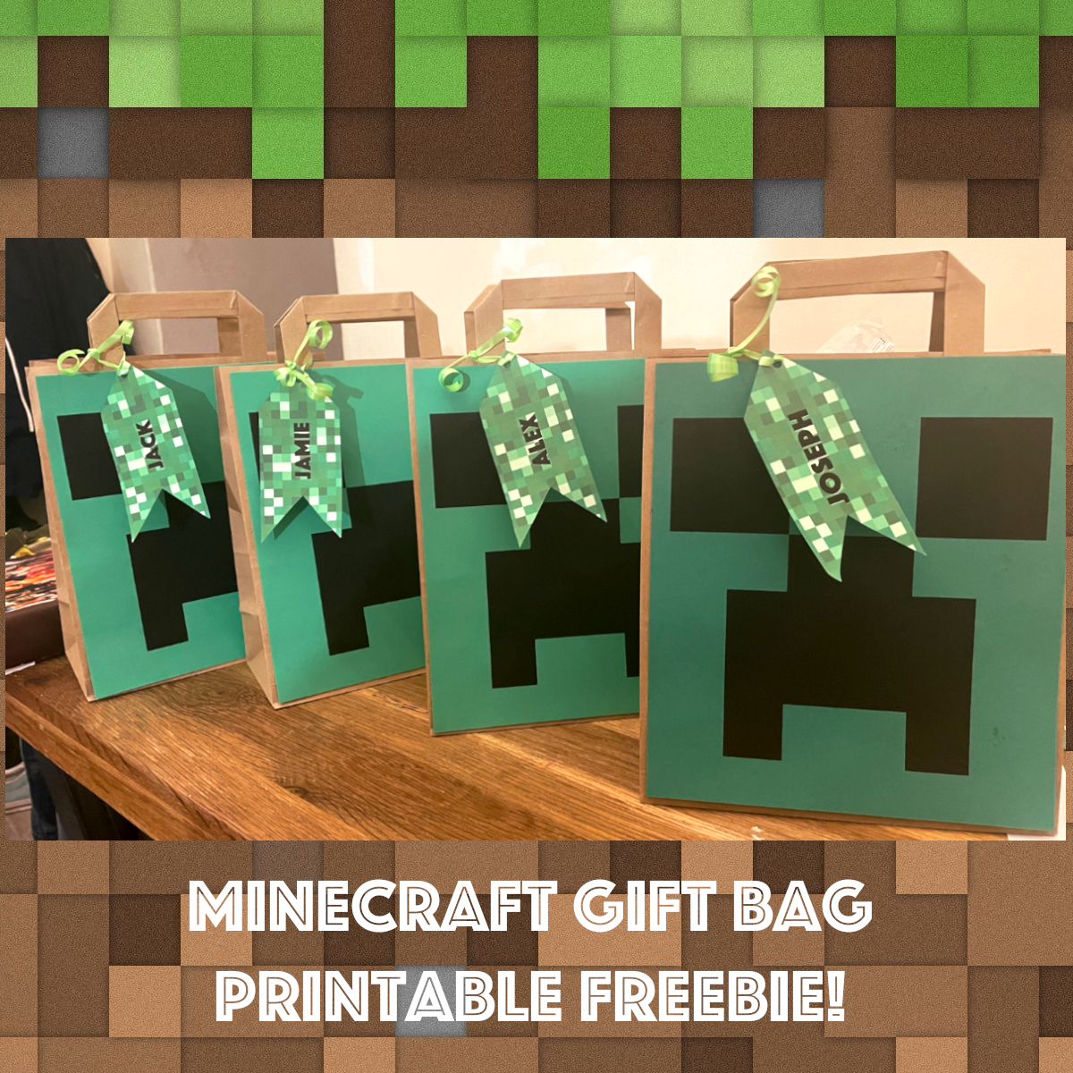 Free Printable- Minecraft Birthday Party Bags Plus Diy! – Mushroom in Free Printable Minecraft Birthday