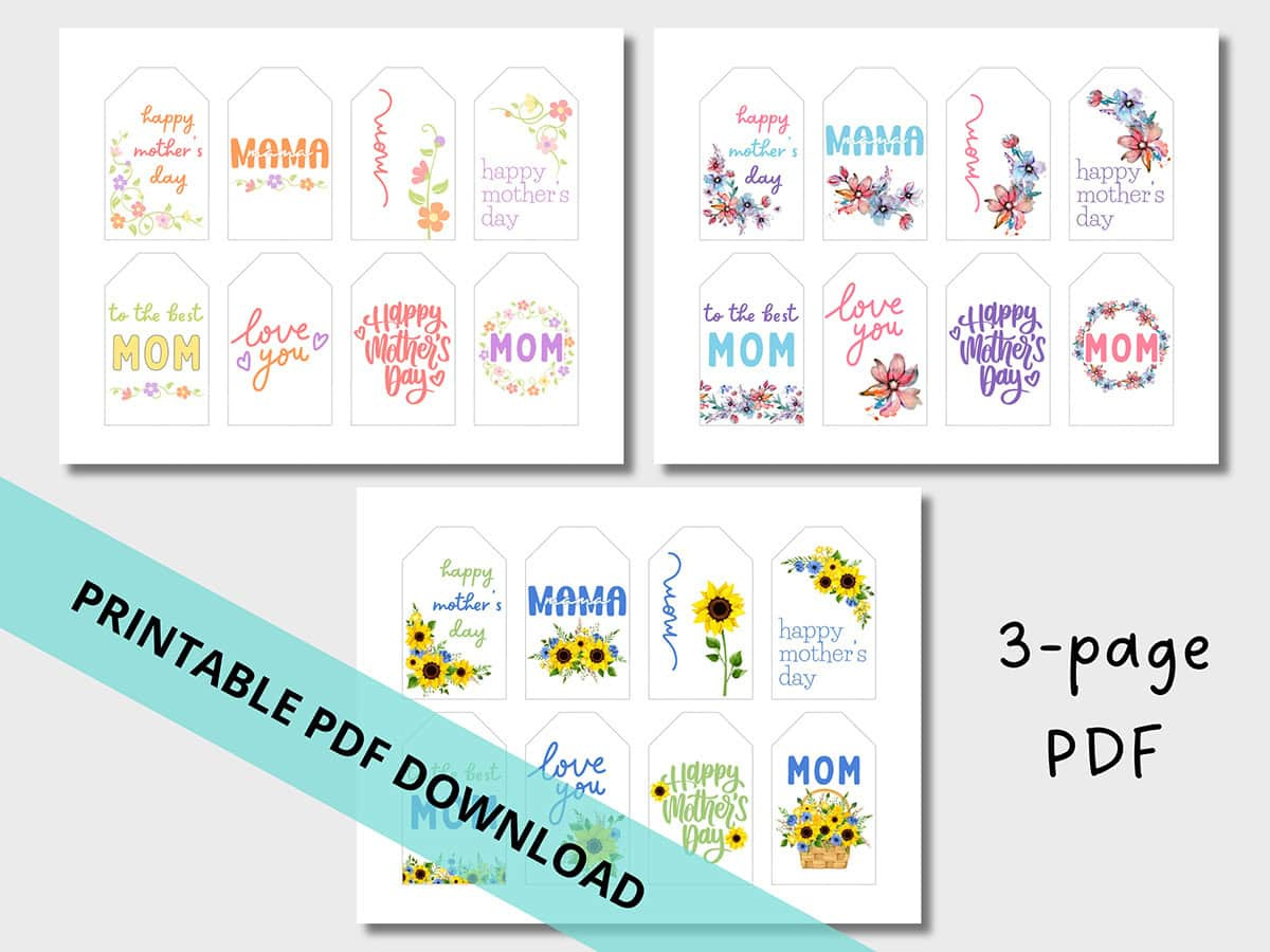 Free Printable Mother&amp;#039;S Day Gift Tags - Aubree Originals in Free Printable Mother&amp;amp;#039;s Day Tags