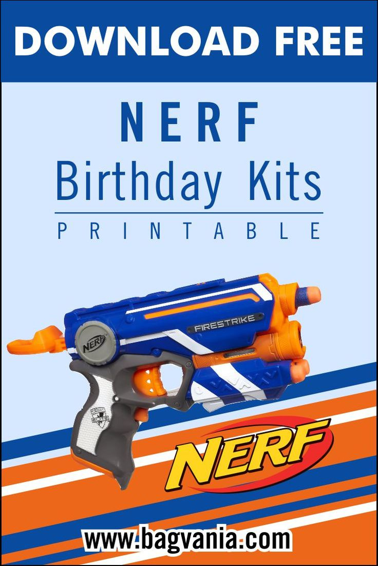 Free Printable) – Nerf Birthday Party Kits Template intended for Free Printable Nerf Gun Party Invitations Template Free