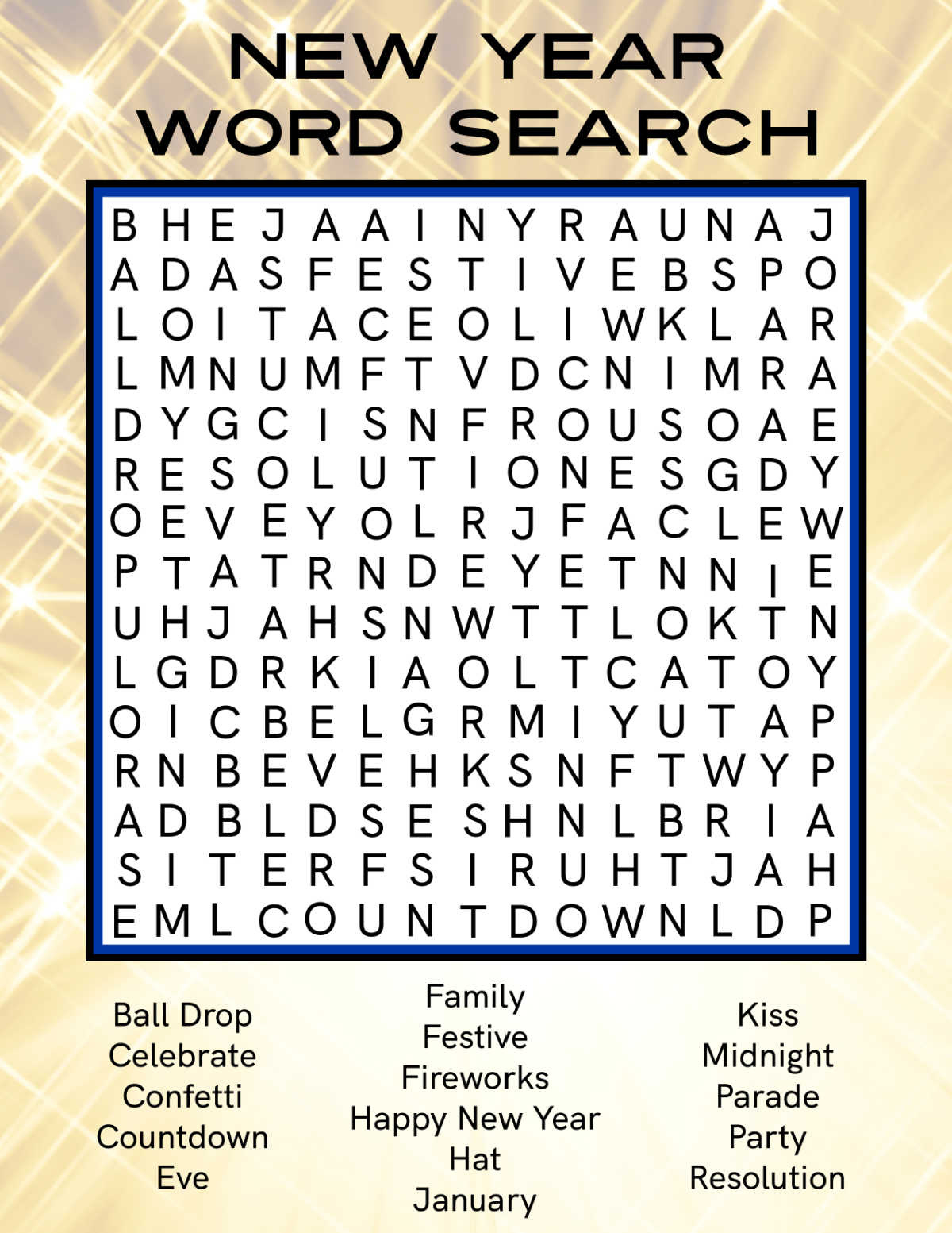 Free Printable New Year Word Search - Mama Likes This pertaining to Free Printable New Year Word Search