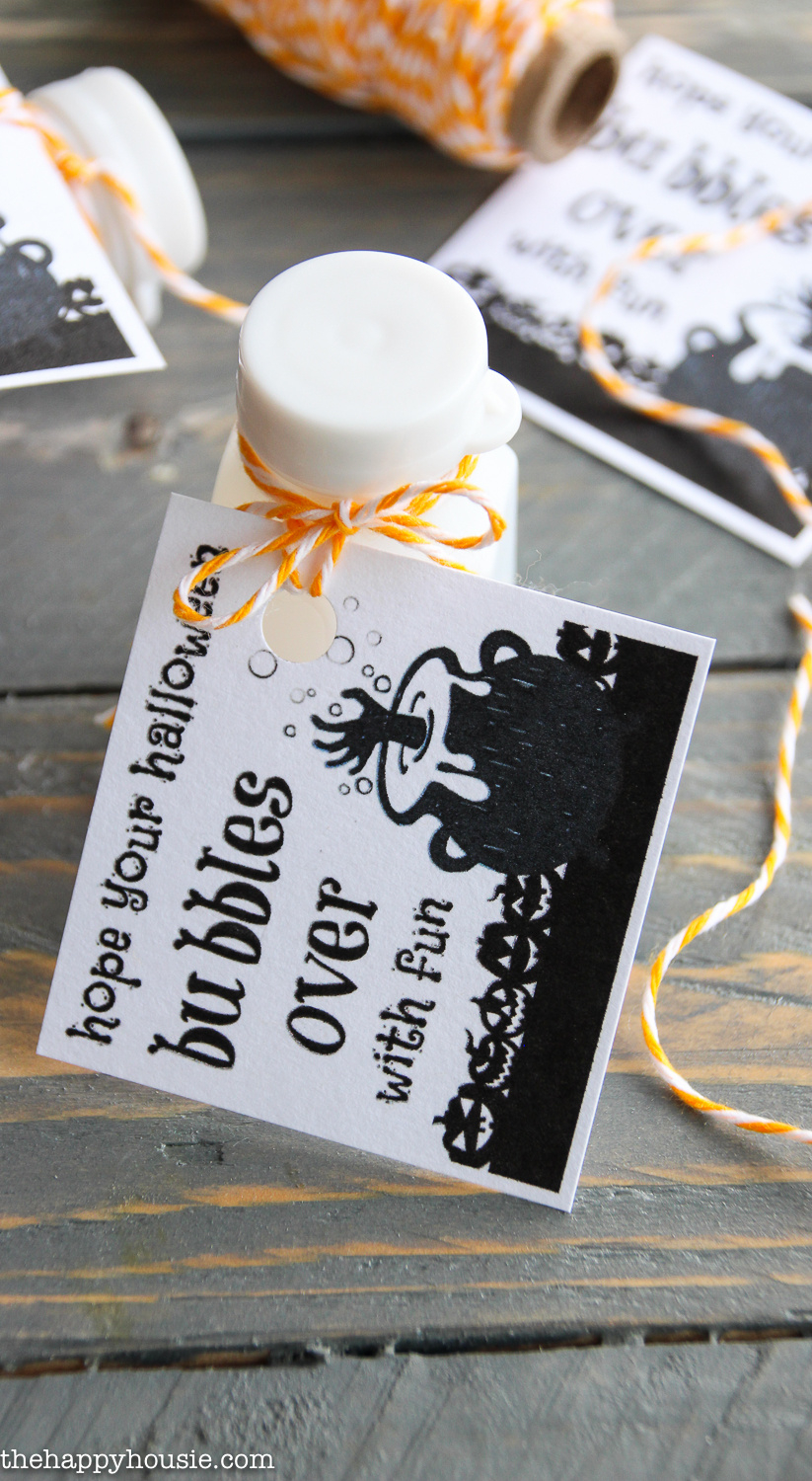 Free Printable Non-Candy Halloween Treat Labels For Bubbles | The pertaining to Free Printable Gift Tags For Bubbles