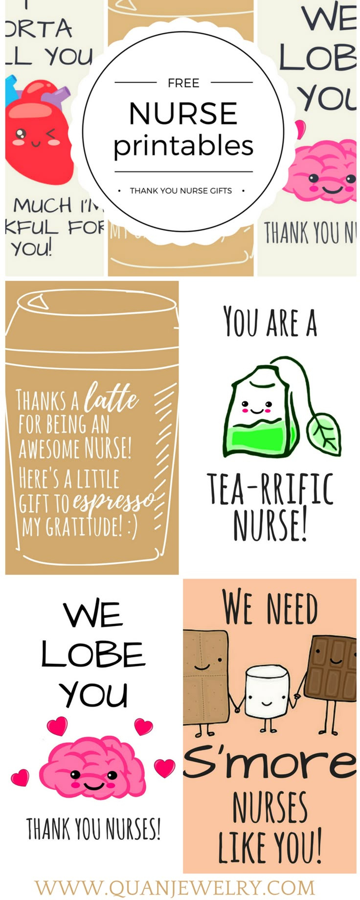 Free Printable Nurse Appreciation Thank You Cards for Free Printable Nurse Gift Tags