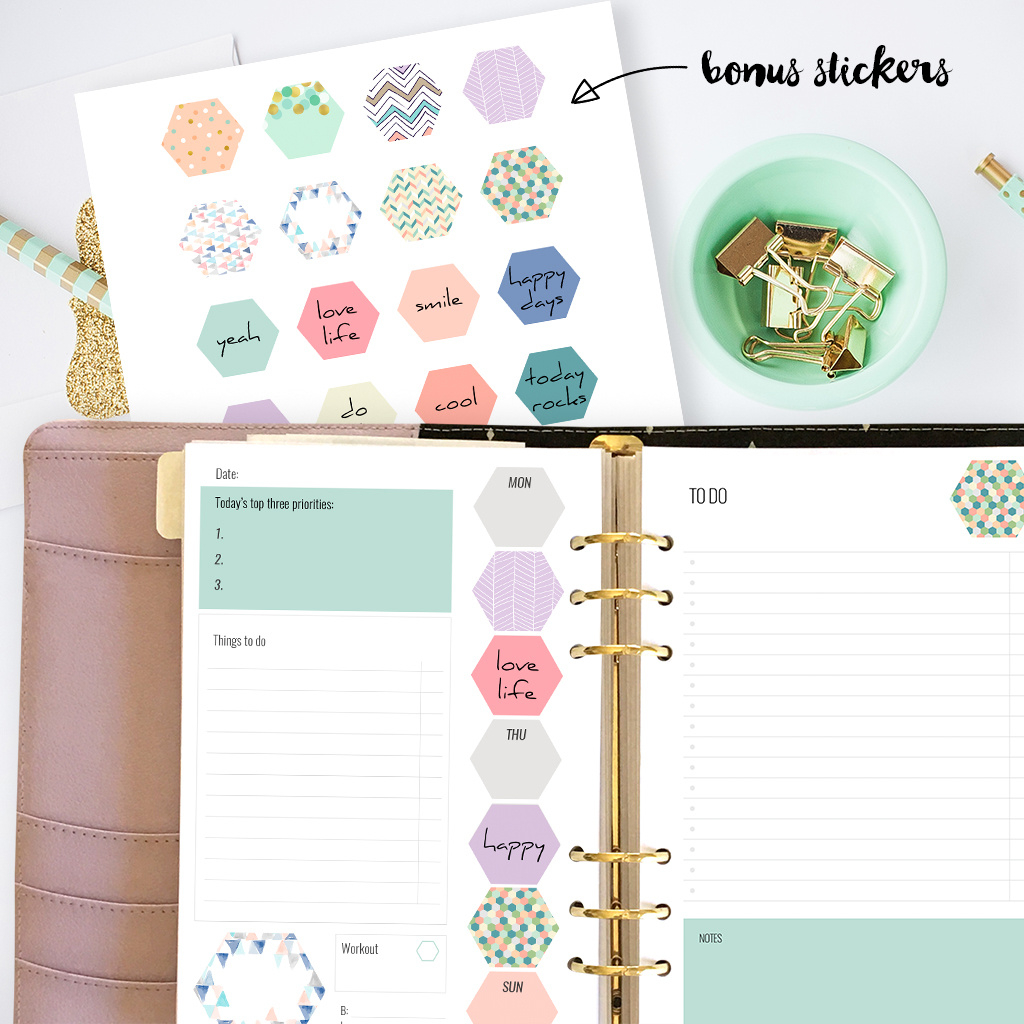 Free Printable Planner Inserts For Large Planners Plus Bonus in A5 Planner Free Printables