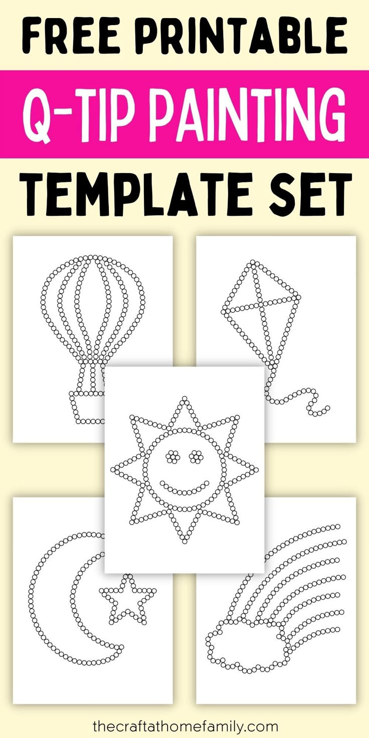 Free Printable Q-Tip Painting Templates for Printable Q Tip Painting Templates