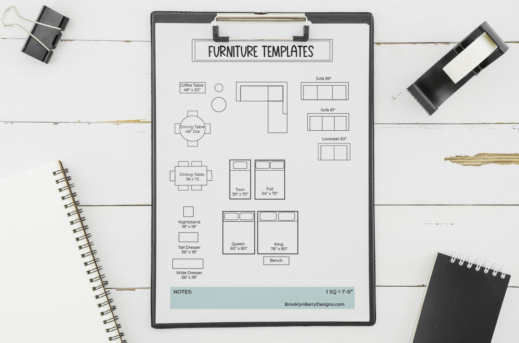 Free Printable Room Planner - Brooklyn Berry Designs pertaining to 1 4 Inch Scale Furniture Templates Printable Free