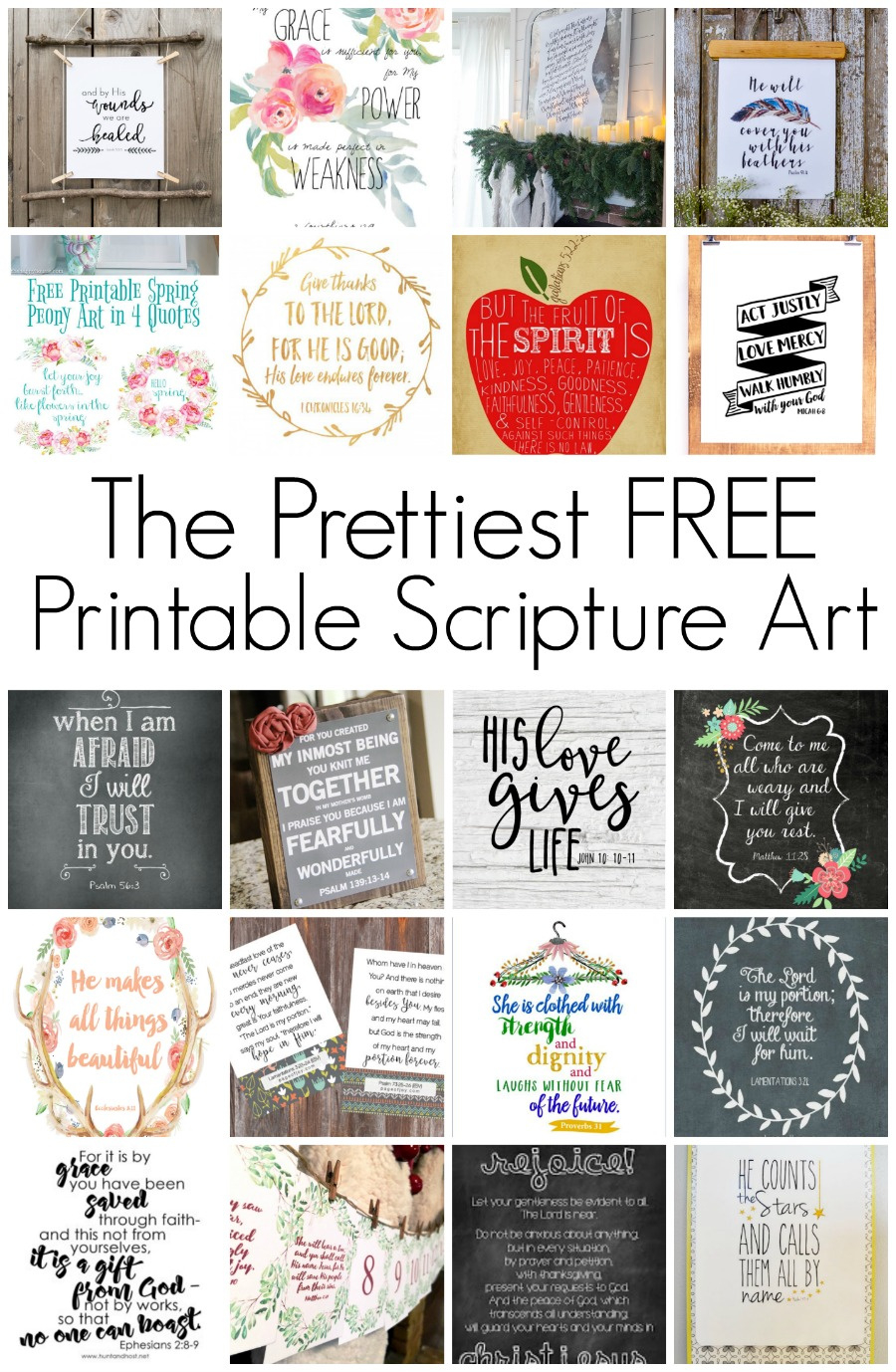 Free Printable Scripture Art - Salvaged Living inside Free Printable Scripture Art