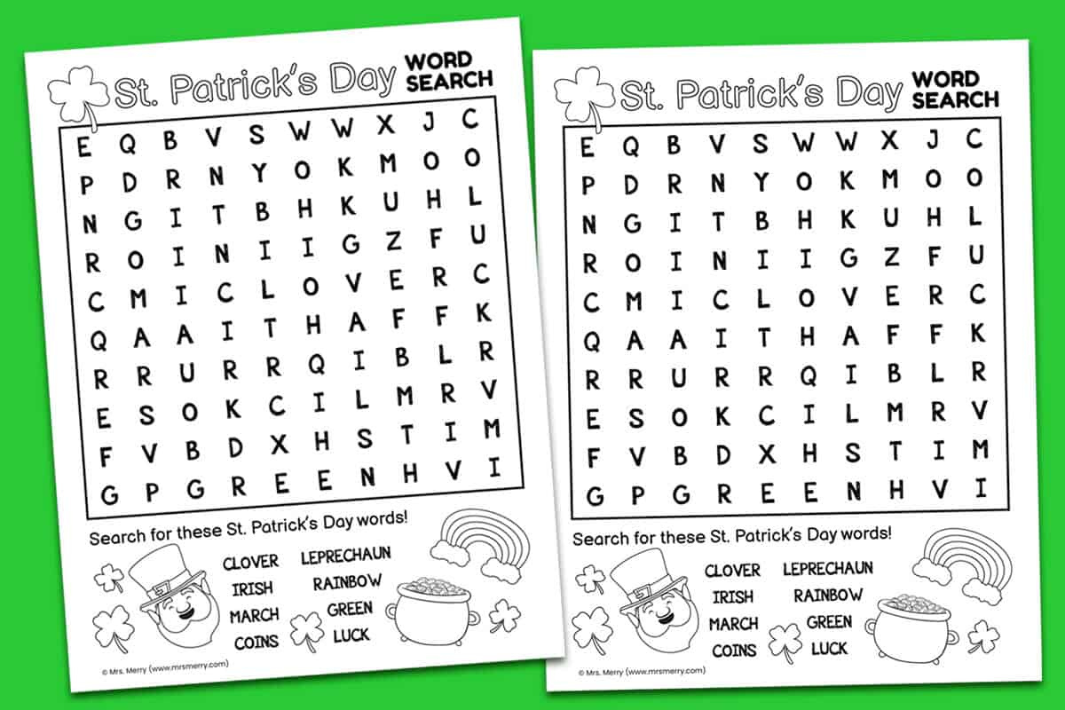 Free Printable St. Patrick&amp;#039;S Day Word Search Puzzle | Mrs. Merry regarding St Patrick&amp;amp;#039;s Day Puzzles Printable Free