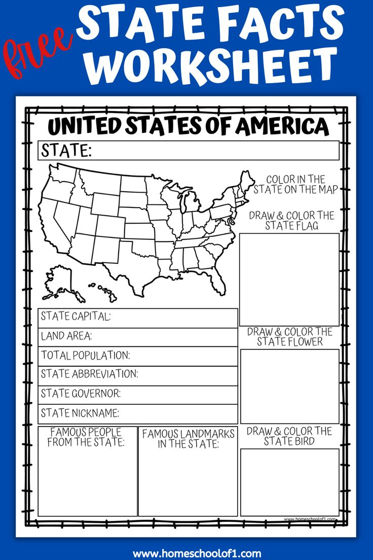 Free Printable State Facts Worksheet | Social Studies Worksheets with regard to Free Printable State Facts Worksheets