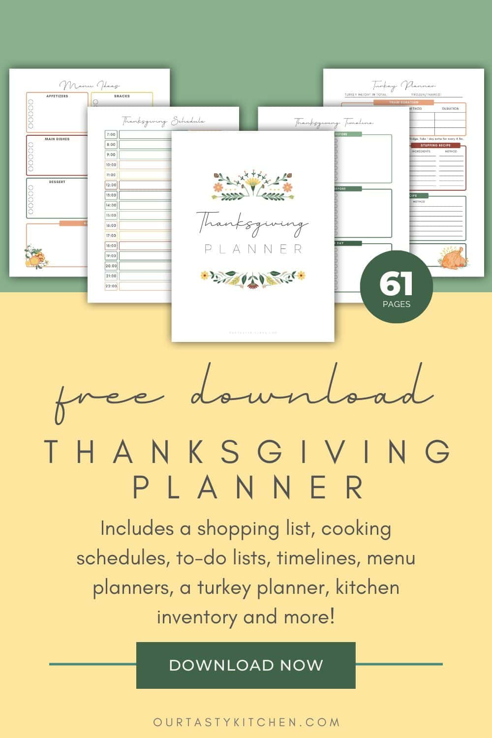 Free Printable Thanksgiving Planner - Our Tasty Kitchen within Free Thanksgiving Planner Printables