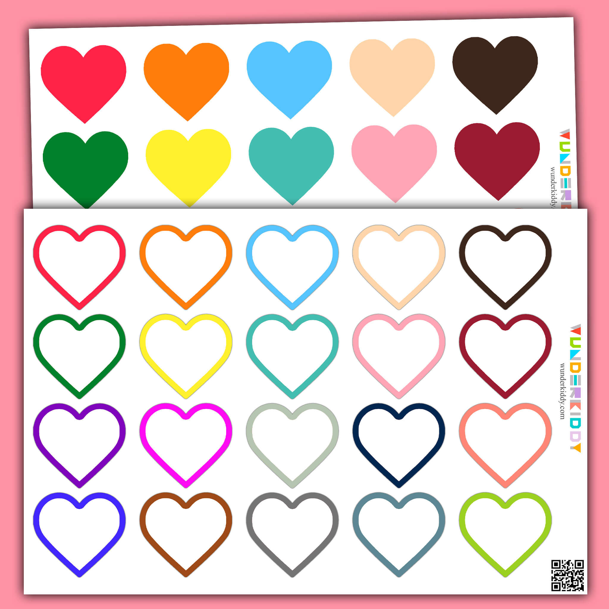 Free Printable Valentine Matching Activity For Toddlers in Heart Matching Game Printable